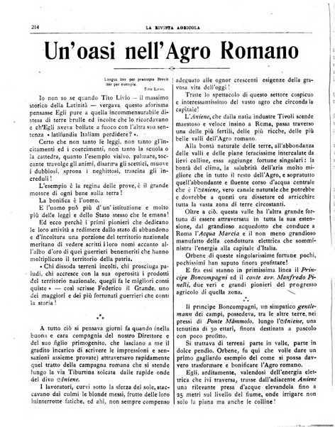 La rivista agricola industriale finanziaria commerciale