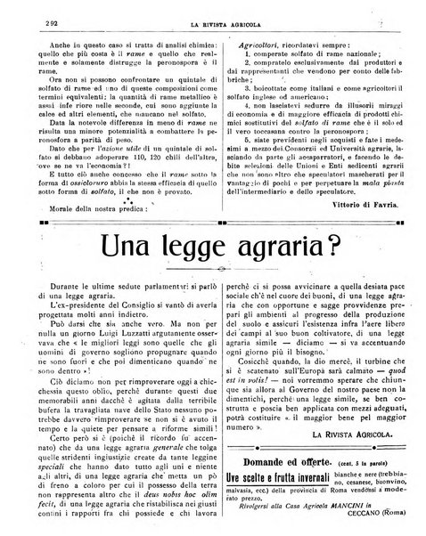 La rivista agricola industriale finanziaria commerciale