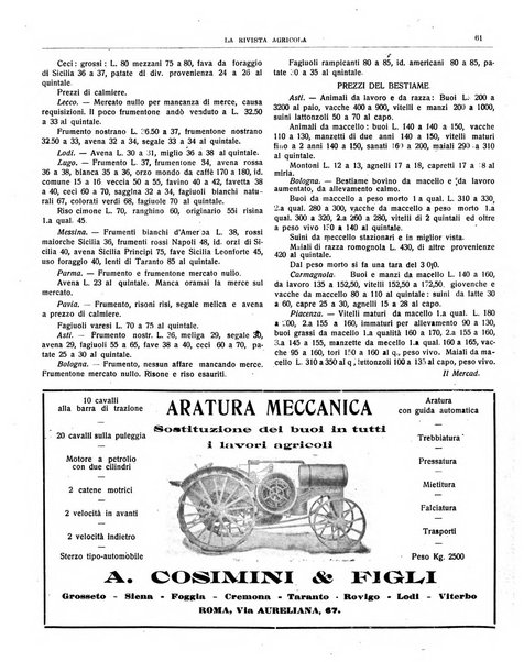 La rivista agricola industriale finanziaria commerciale