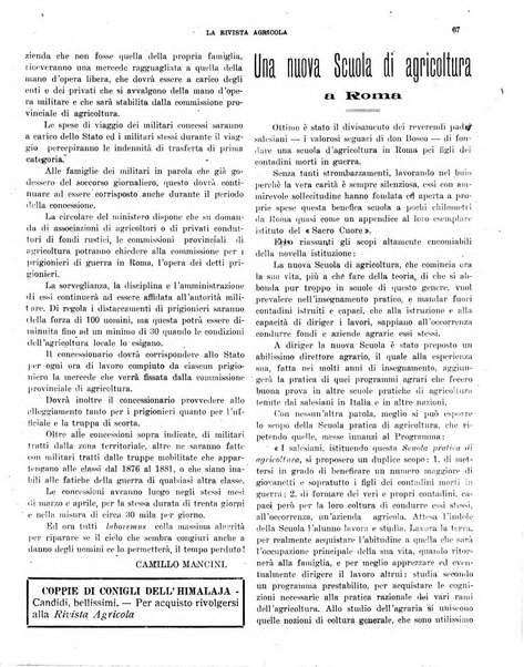 La rivista agricola industriale finanziaria commerciale