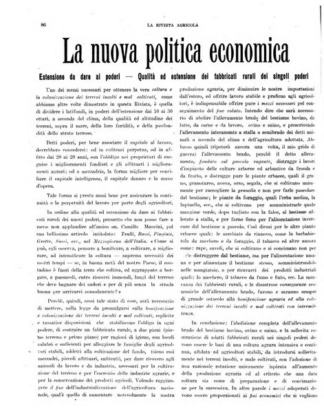 La rivista agricola industriale finanziaria commerciale