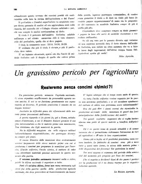 La rivista agricola industriale finanziaria commerciale