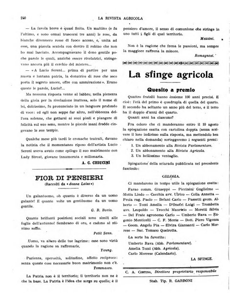 La rivista agricola industriale finanziaria commerciale