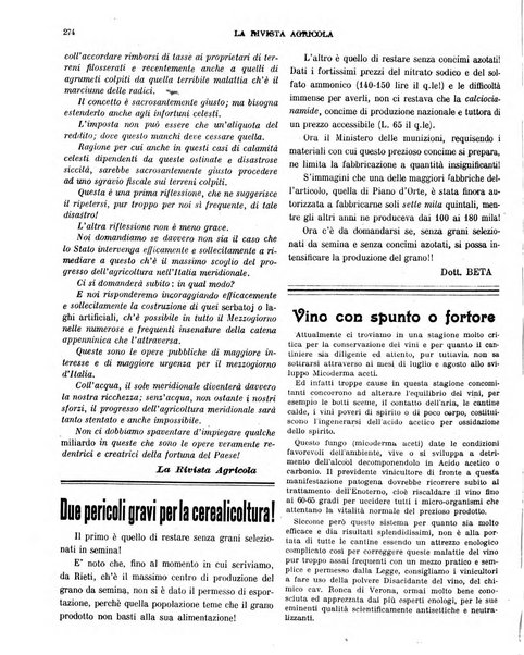 La rivista agricola industriale finanziaria commerciale