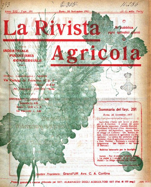 La rivista agricola industriale finanziaria commerciale