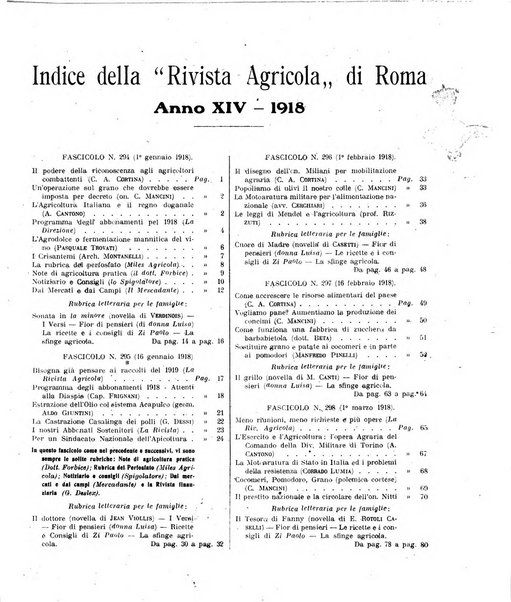 La rivista agricola industriale finanziaria commerciale