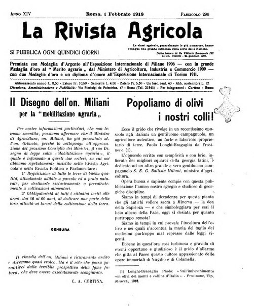 La rivista agricola industriale finanziaria commerciale