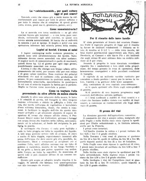 La rivista agricola industriale finanziaria commerciale