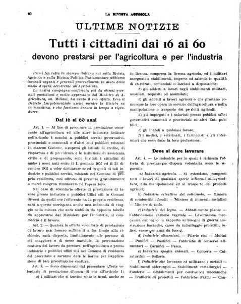 La rivista agricola industriale finanziaria commerciale