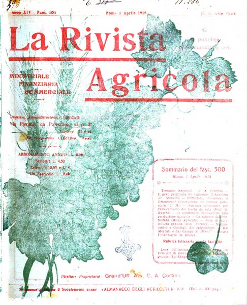 La rivista agricola industriale finanziaria commerciale