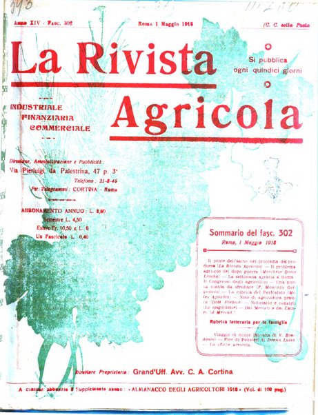 La rivista agricola industriale finanziaria commerciale