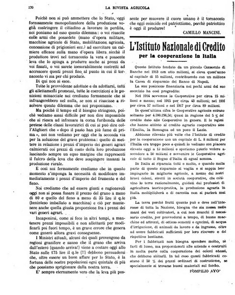 La rivista agricola industriale finanziaria commerciale