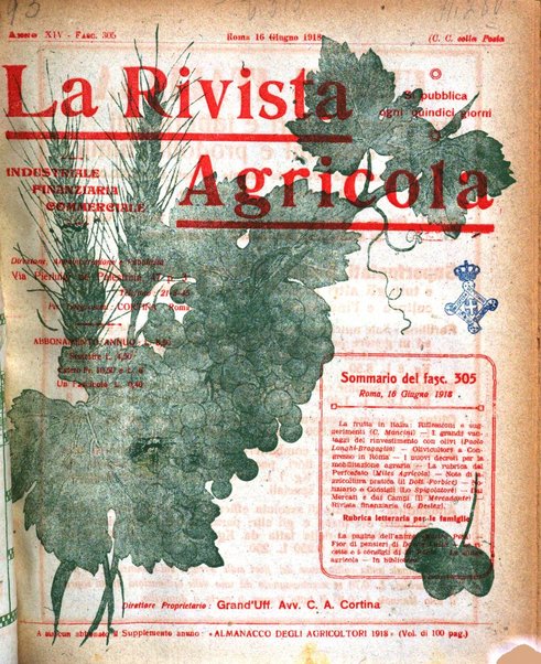 La rivista agricola industriale finanziaria commerciale