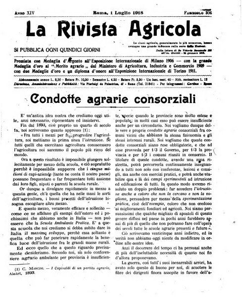 La rivista agricola industriale finanziaria commerciale