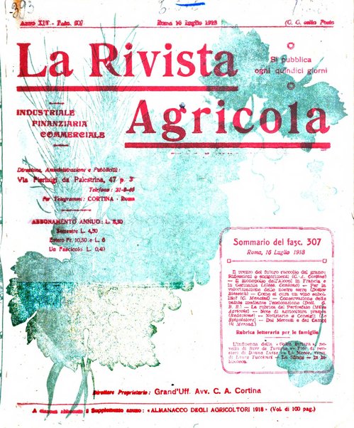 La rivista agricola industriale finanziaria commerciale