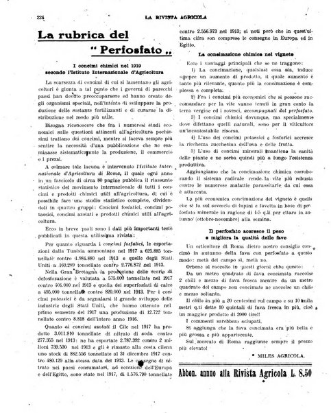 La rivista agricola industriale finanziaria commerciale