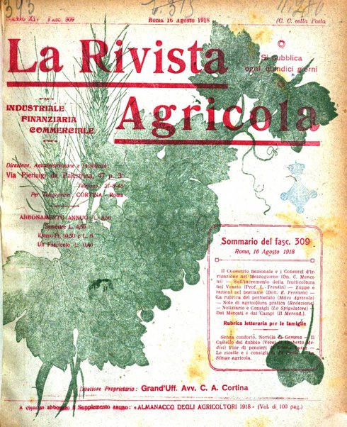 La rivista agricola industriale finanziaria commerciale