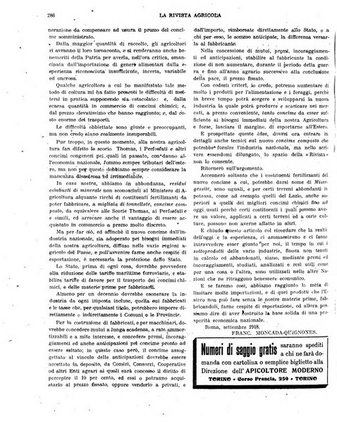 La rivista agricola industriale finanziaria commerciale