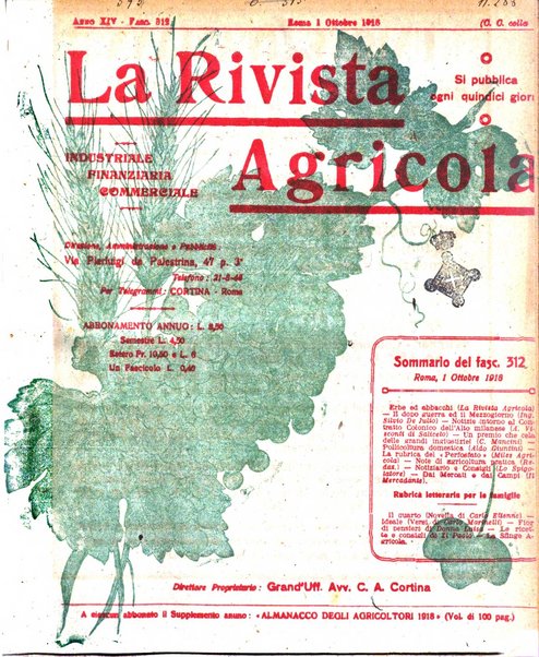 La rivista agricola industriale finanziaria commerciale