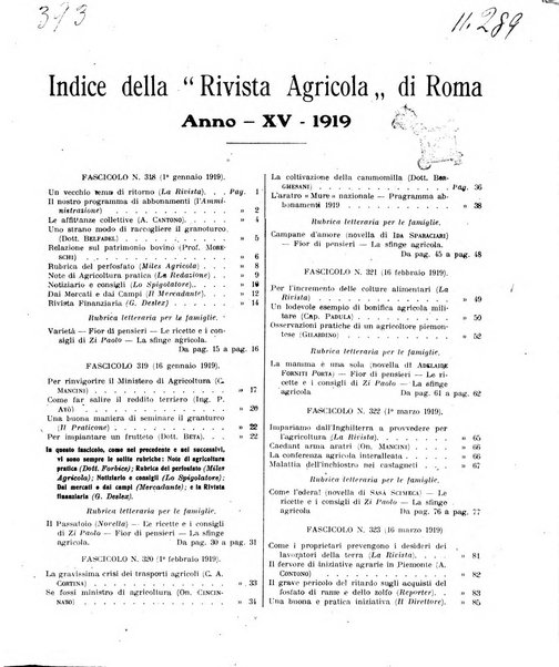 La rivista agricola industriale finanziaria commerciale