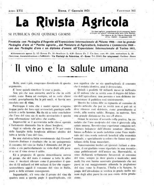 La rivista agricola industriale finanziaria commerciale