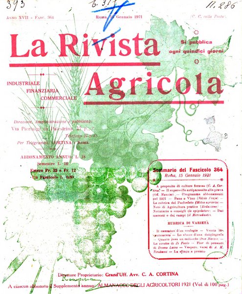 La rivista agricola industriale finanziaria commerciale