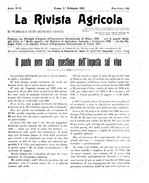 La rivista agricola industriale finanziaria commerciale