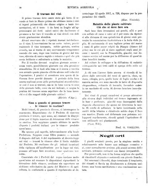 La rivista agricola industriale finanziaria commerciale