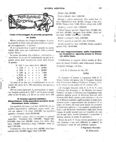 La rivista agricola industriale finanziaria commerciale