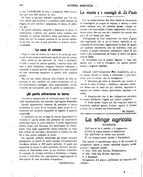 La rivista agricola industriale finanziaria commerciale