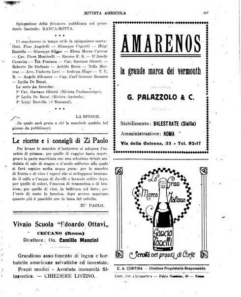 La rivista agricola industriale finanziaria commerciale