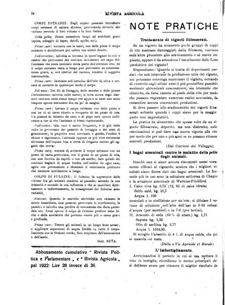 La rivista agricola industriale finanziaria commerciale