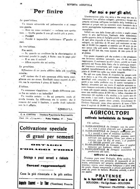 La rivista agricola industriale finanziaria commerciale