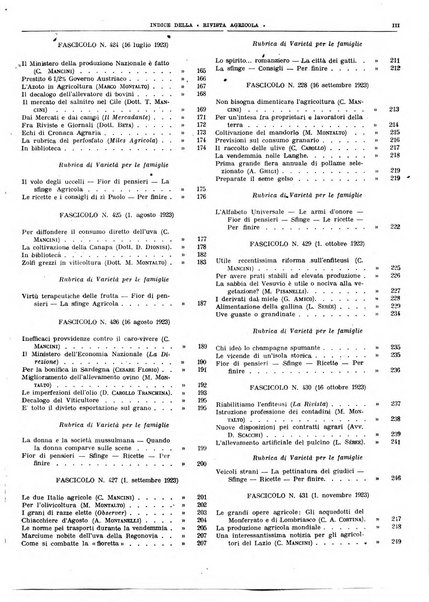 La rivista agricola industriale finanziaria commerciale