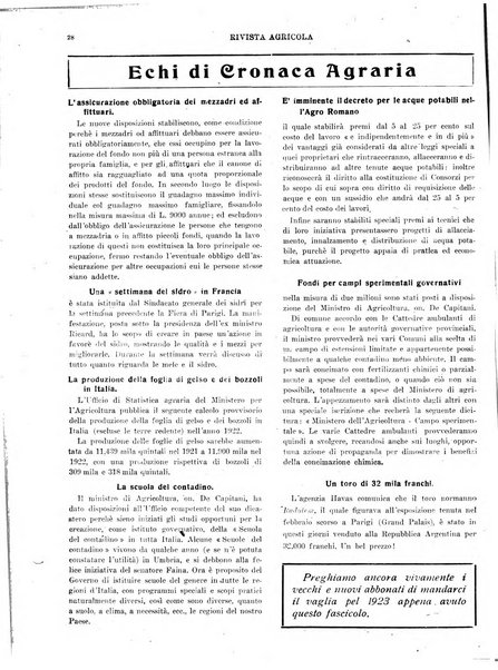 La rivista agricola industriale finanziaria commerciale