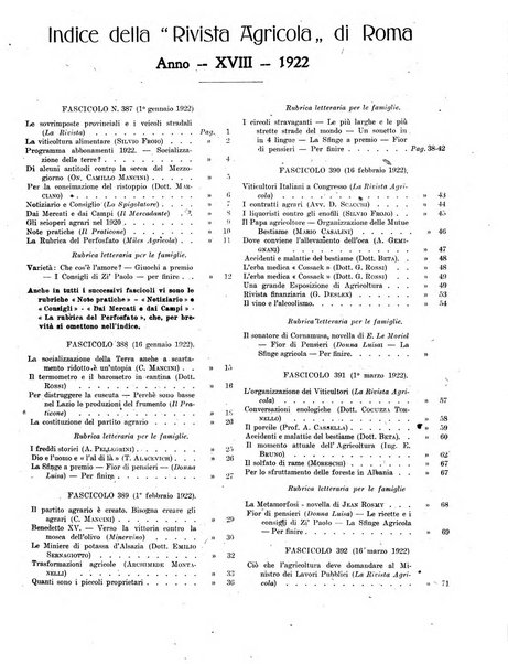 La rivista agricola industriale finanziaria commerciale