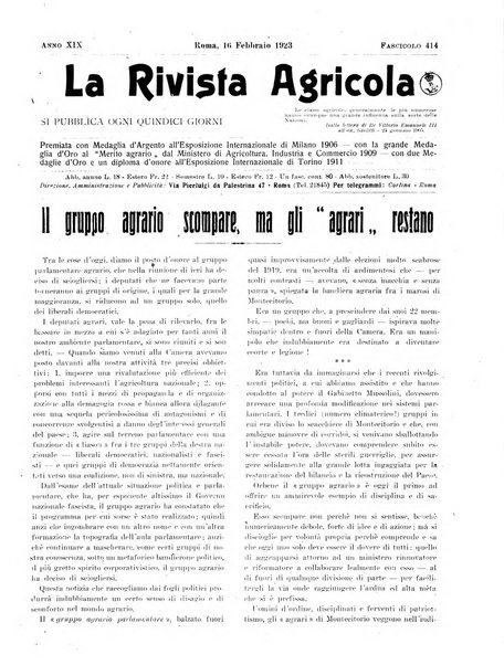 La rivista agricola industriale finanziaria commerciale