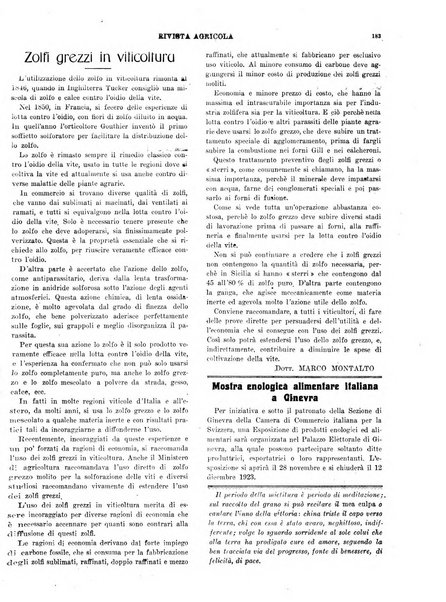 La rivista agricola industriale finanziaria commerciale