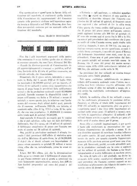 La rivista agricola industriale finanziaria commerciale