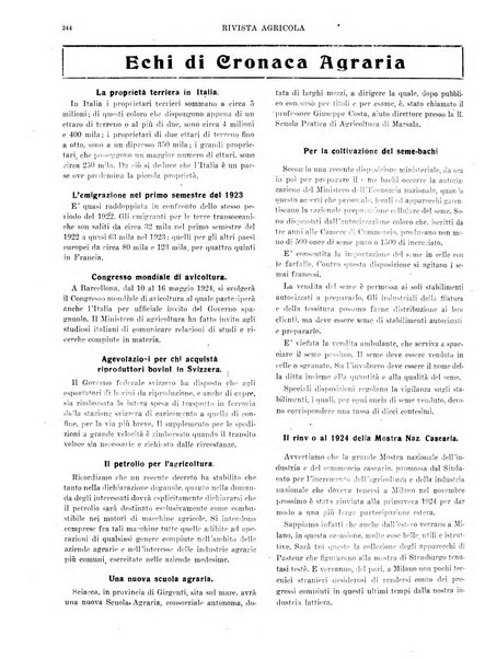 La rivista agricola industriale finanziaria commerciale