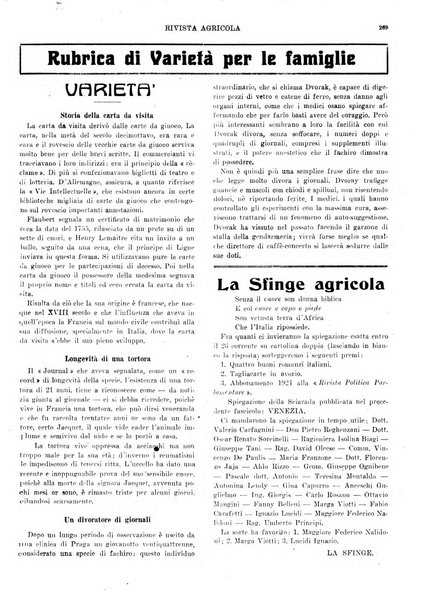 La rivista agricola industriale finanziaria commerciale