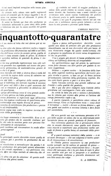 La rivista agricola industriale finanziaria commerciale