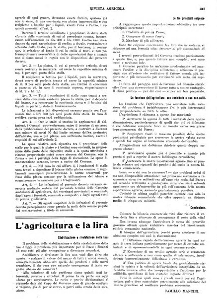 La rivista agricola industriale finanziaria commerciale