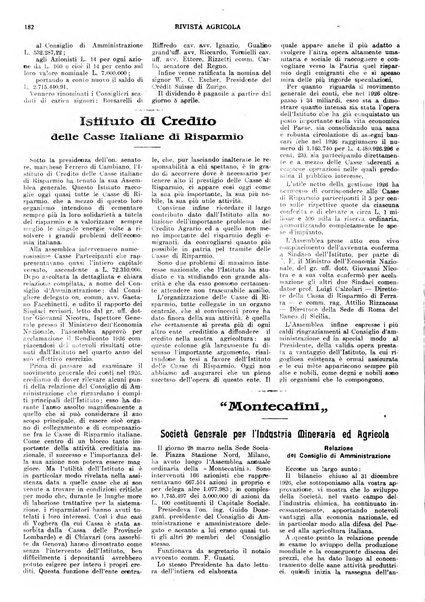 La rivista agricola industriale finanziaria commerciale