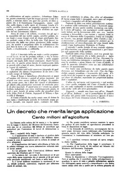 La rivista agricola industriale finanziaria commerciale