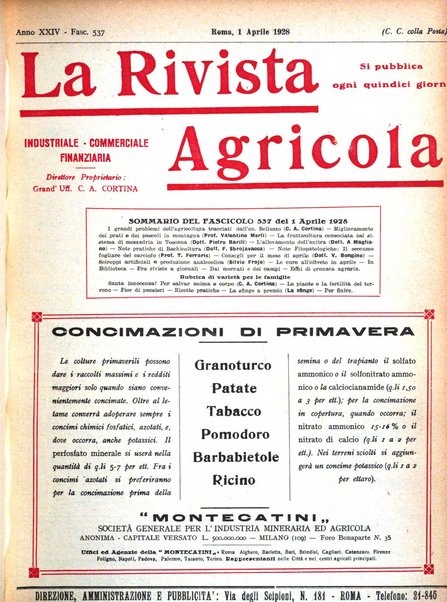 La rivista agricola industriale finanziaria commerciale