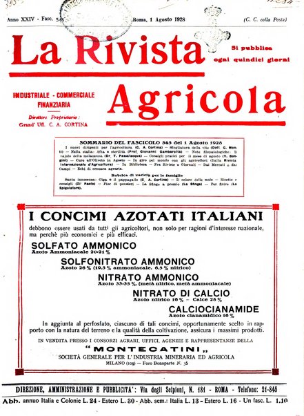 La rivista agricola industriale finanziaria commerciale