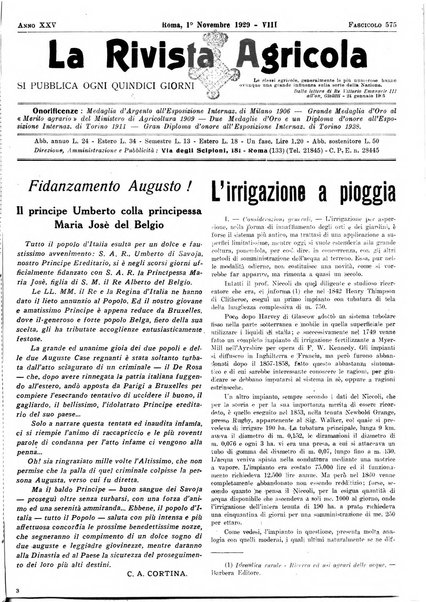 La rivista agricola industriale finanziaria commerciale