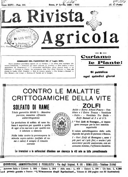 La rivista agricola industriale finanziaria commerciale