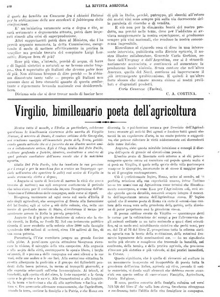 La rivista agricola industriale finanziaria commerciale